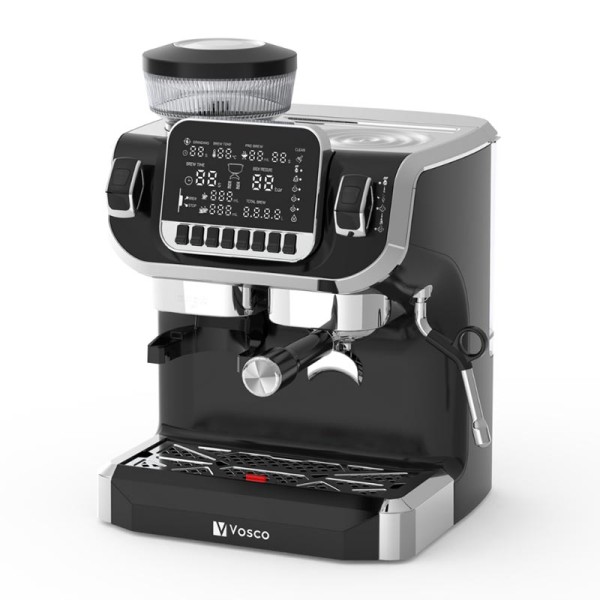 Vosco VST-520ECS Öğütücülü Barista Espresso Kahve Makinesi, 1 Gruplu, Siyah - Thumbnail