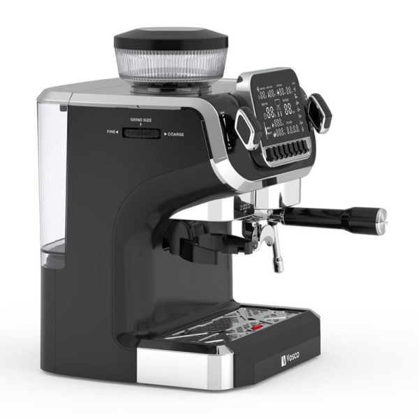 Vosco VST-520ECS Öğütücülü Barista Espresso Kahve Makinesi, 1 Gruplu, Siyah - Thumbnail